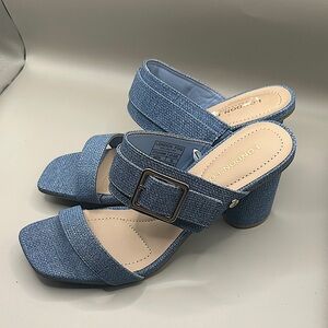 London Fog Vaeda Heels Denim US Size 7